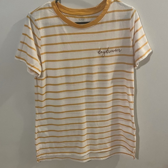 Yellow and white striped shirt in size M. - Picture 3 of 4